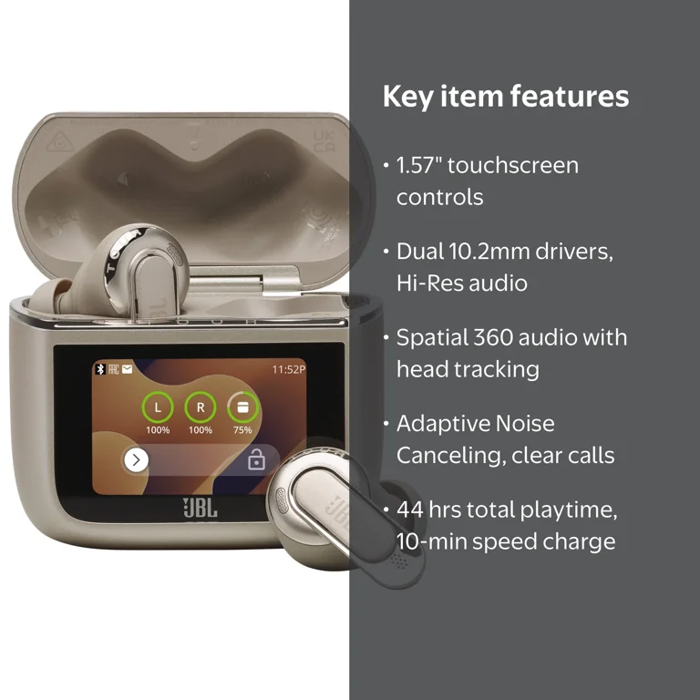 JBL Tour Pro 3 - True Wireless Noise Cancelling earbuds with Smart