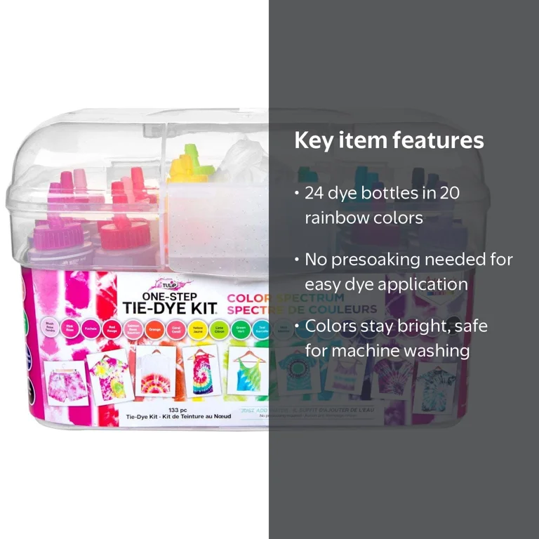 Tulip Tie-Dye Kit, 20-Color Spectrum, Rainbow Big Kit for Group