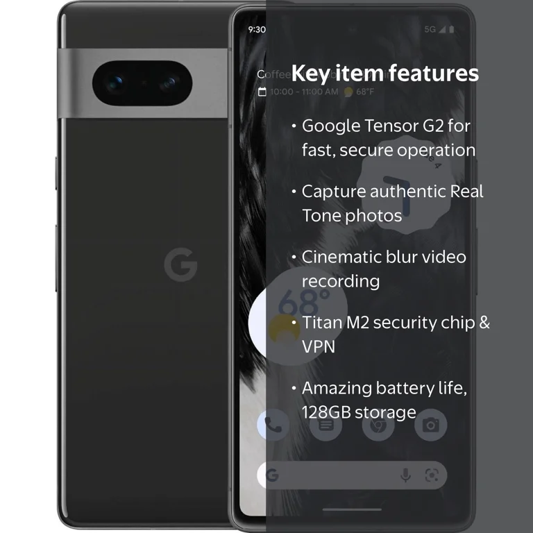 Pixel 7 本体 128GB オブシディアン Google, Restored Pixel 7, 128GB, Unlocked Obsidian GA03923-US