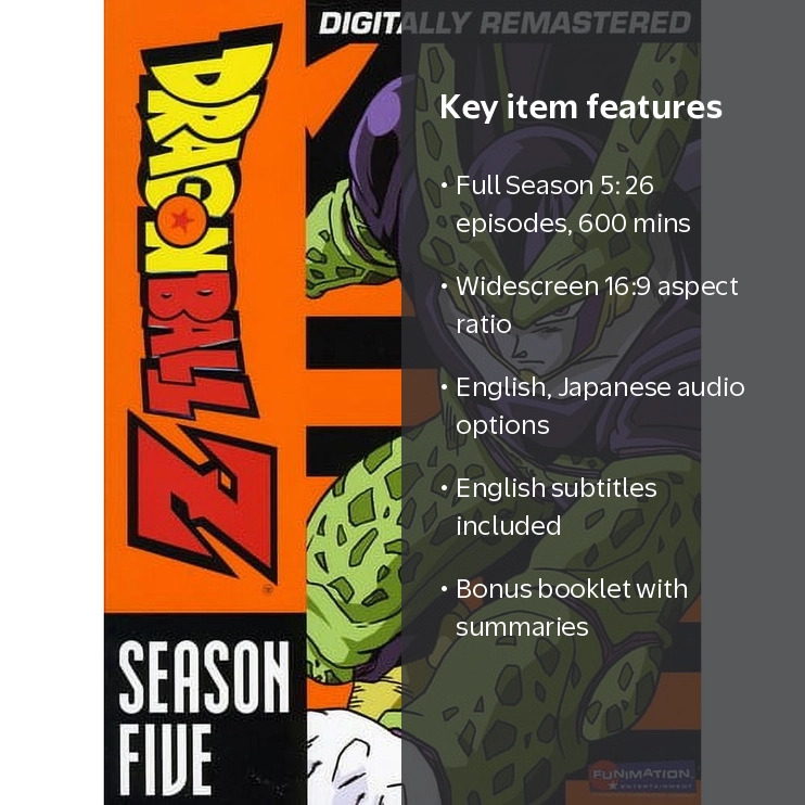 Daisuke Nishio, Dragon Ball Z: Season 5 Set, 26 episodes, 600