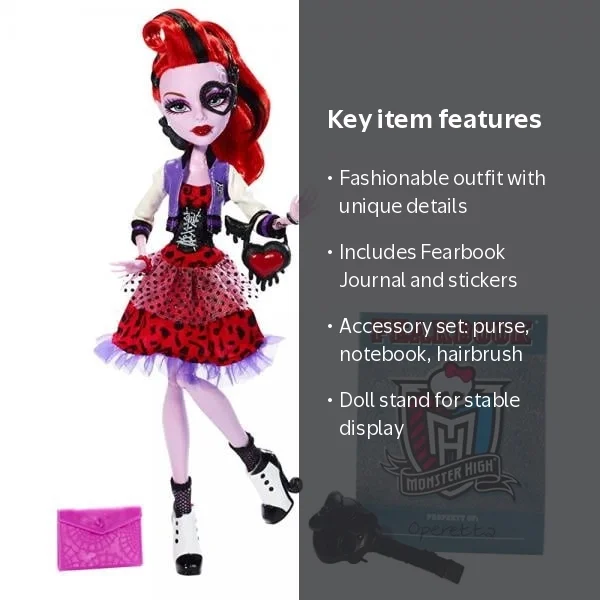 Monster High Picture Day Operetta Doll, Fashion Accessories Monster High Picture Day Operetta Doll, Fashion Accessories