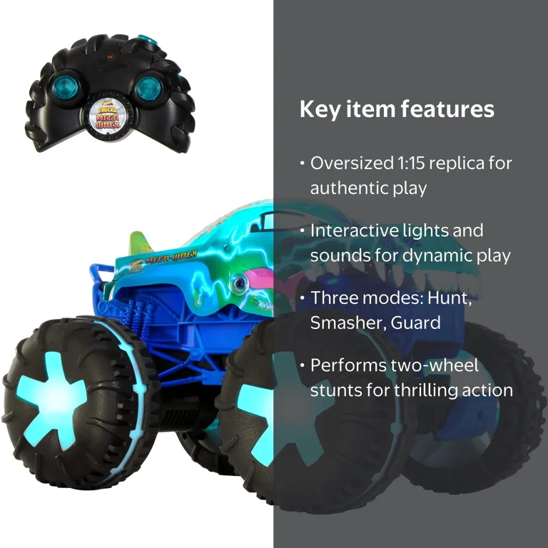Hot Wheels Monster Trucks 1:15 Scale Mega-Wrex Alive Remote