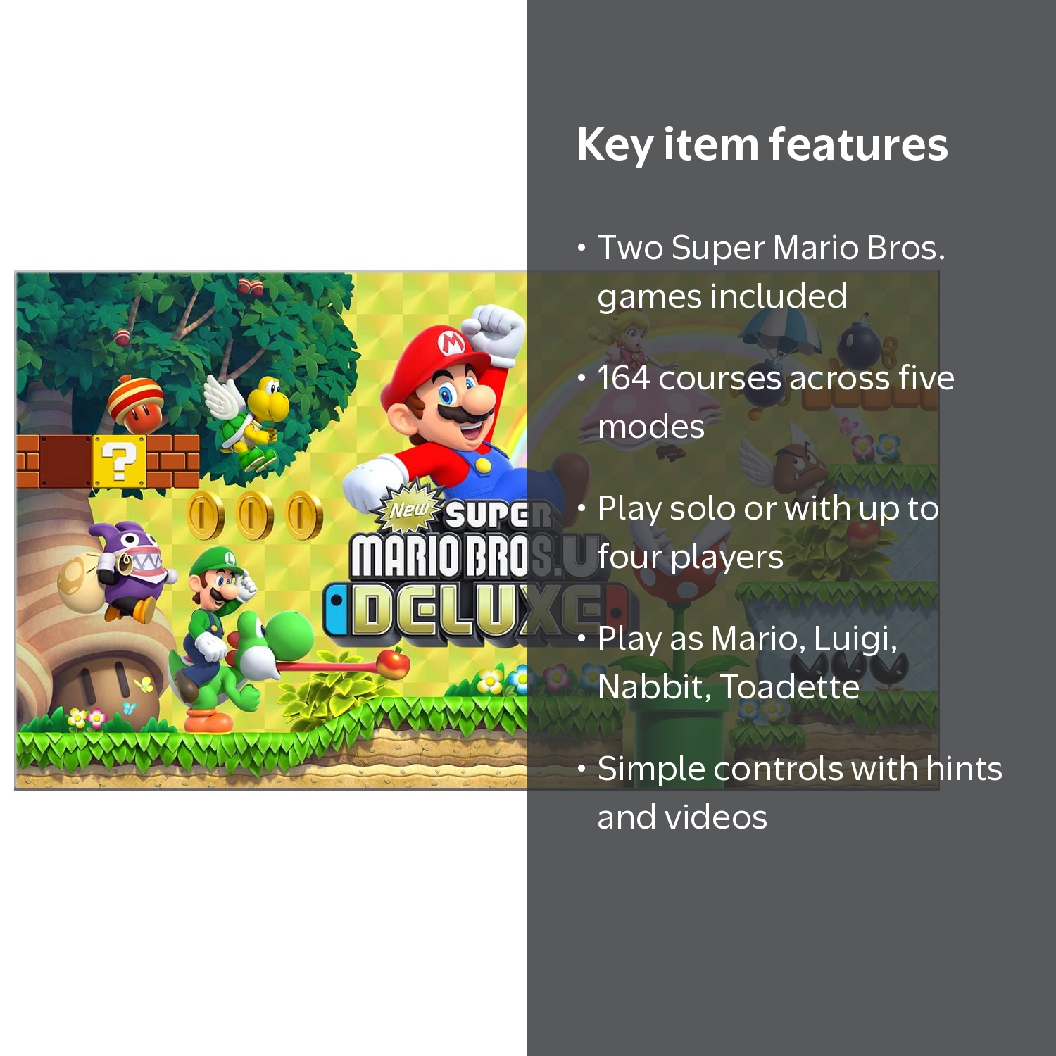 New Super Mario Bros U Deluxe- Nintendo Switch [Digital] - Walmart.com