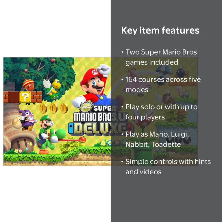 New Super Mario Bros U Deluxe- Nintendo Switch [Digital] - Walmart.com
