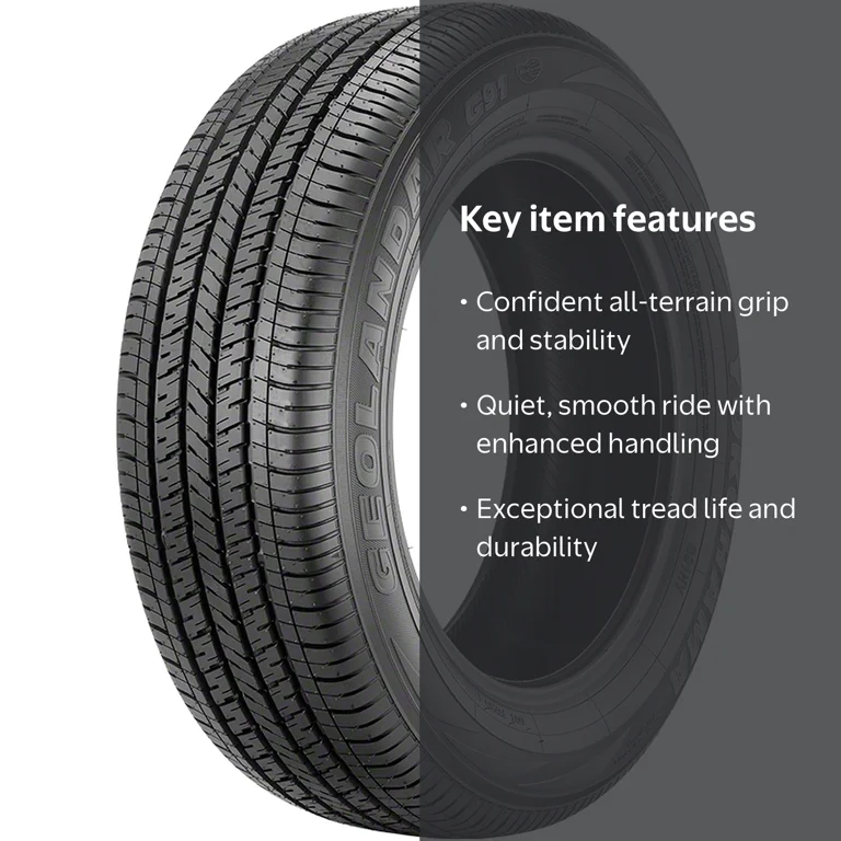 Yokohama Geolandar P225/65R17 100H BW All Season Tire for Snow