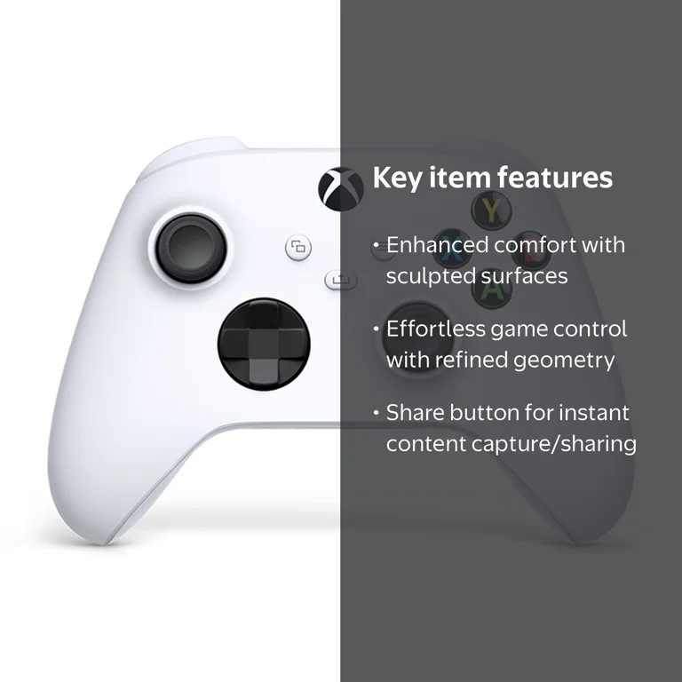 Microsoft Xbox Wireless Controller in Robot White with Enhanced