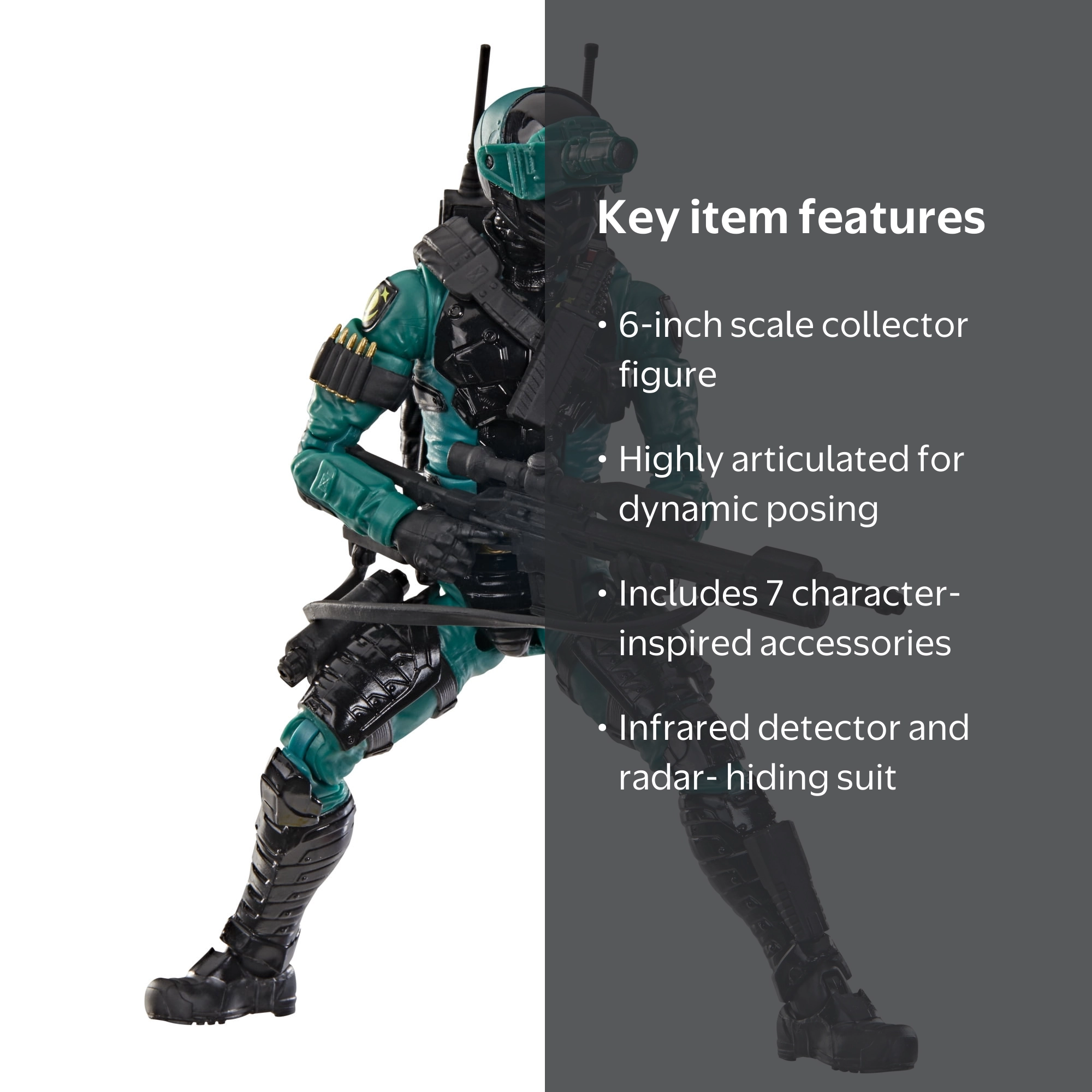 G.I. Joe, Action Figure, Night-Viper 6 inches, Multicolor G.I. Joe, Action Figure, Night-Viper 6 inches, Multicolor