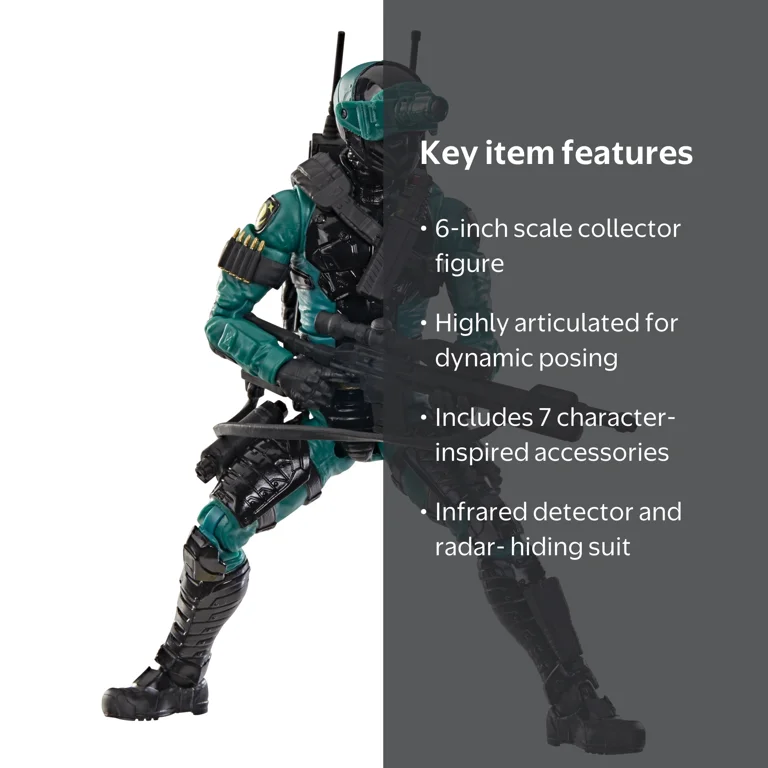 G.I. Joe, Action Figure, Night-Viper 6 inches, Multicolor