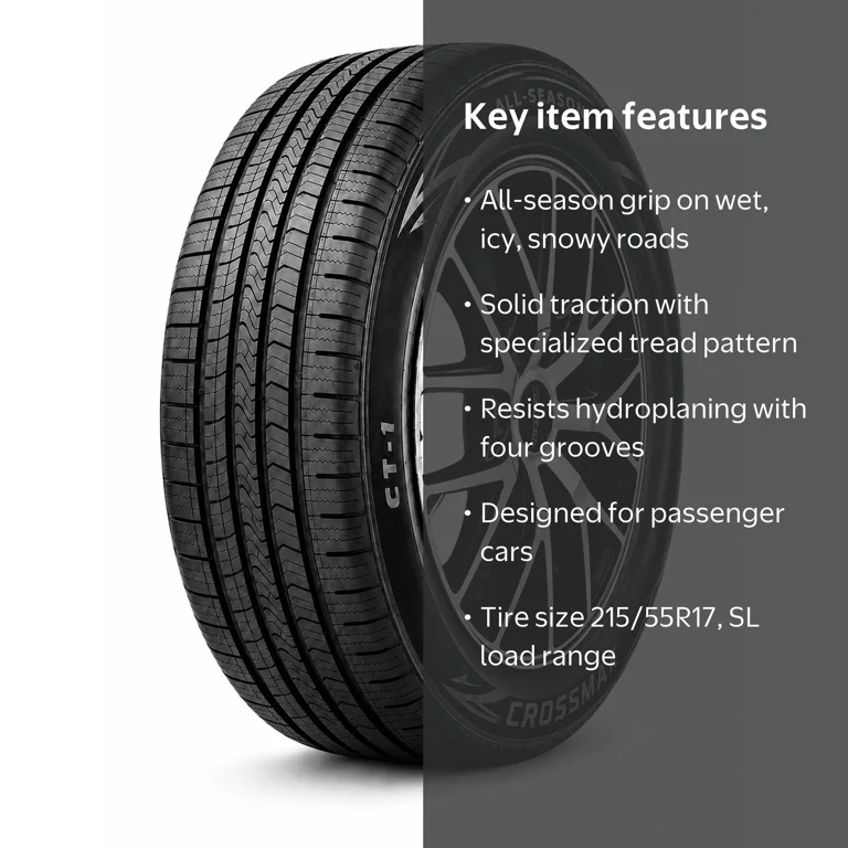 Crossmax 215/55R17 94V CT-1 All-Season Tire Fits: Nissan Altima