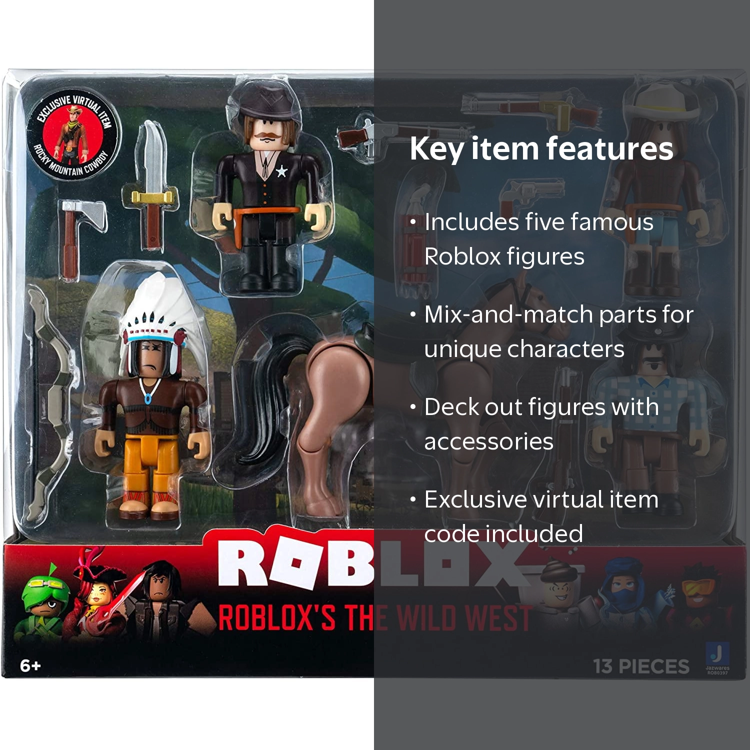 Roblox, Action Figure, Wild West 5 Figure Pack - Walmart.com
