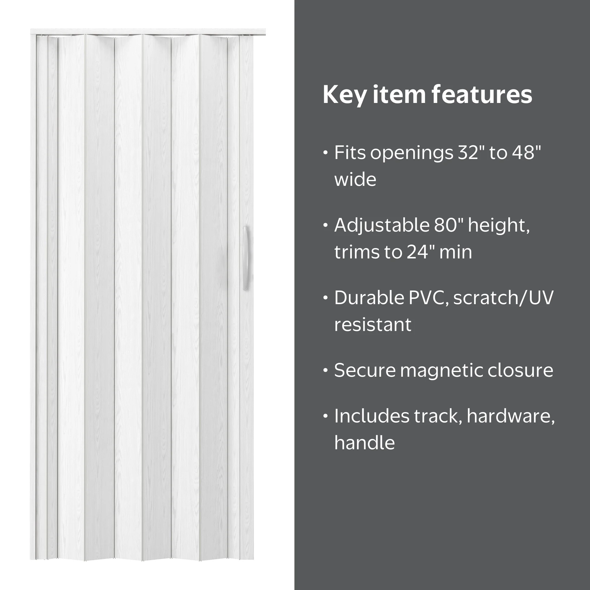 Techni Home Loft Series Double Walled Accordion Door, 32