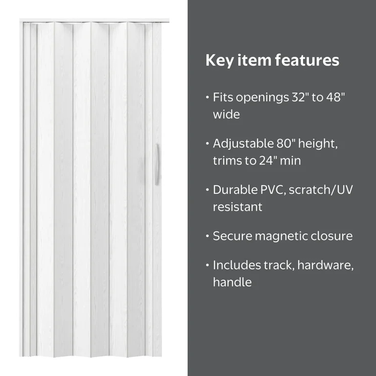 Techni Home Loft Series Double Walled Accordion Door, 32