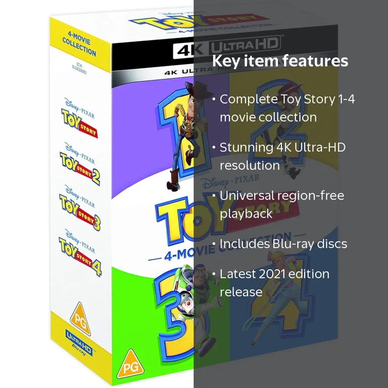 Unbranded, Toy Story 1-4 4K Ultra-HD Collection [Blu-ray], Region