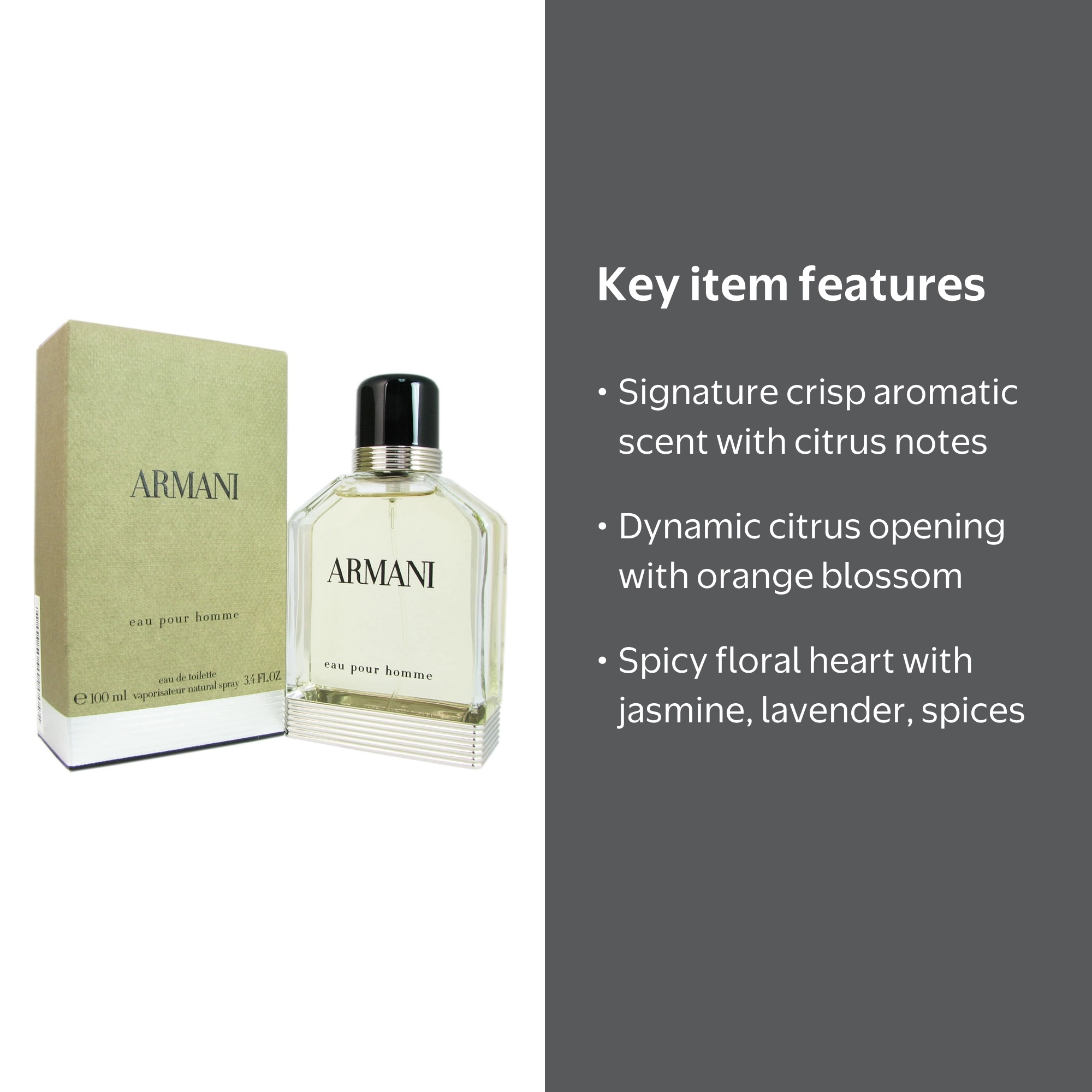 Giorgio Armani Eau Pour Homme Eau De Toilette Natural Spray 3.4 oz