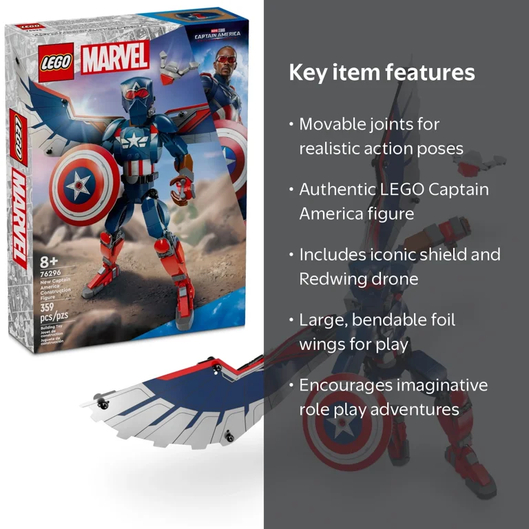 LEGO Marvel Captain America Construction Figure, 76296, 359 pcs