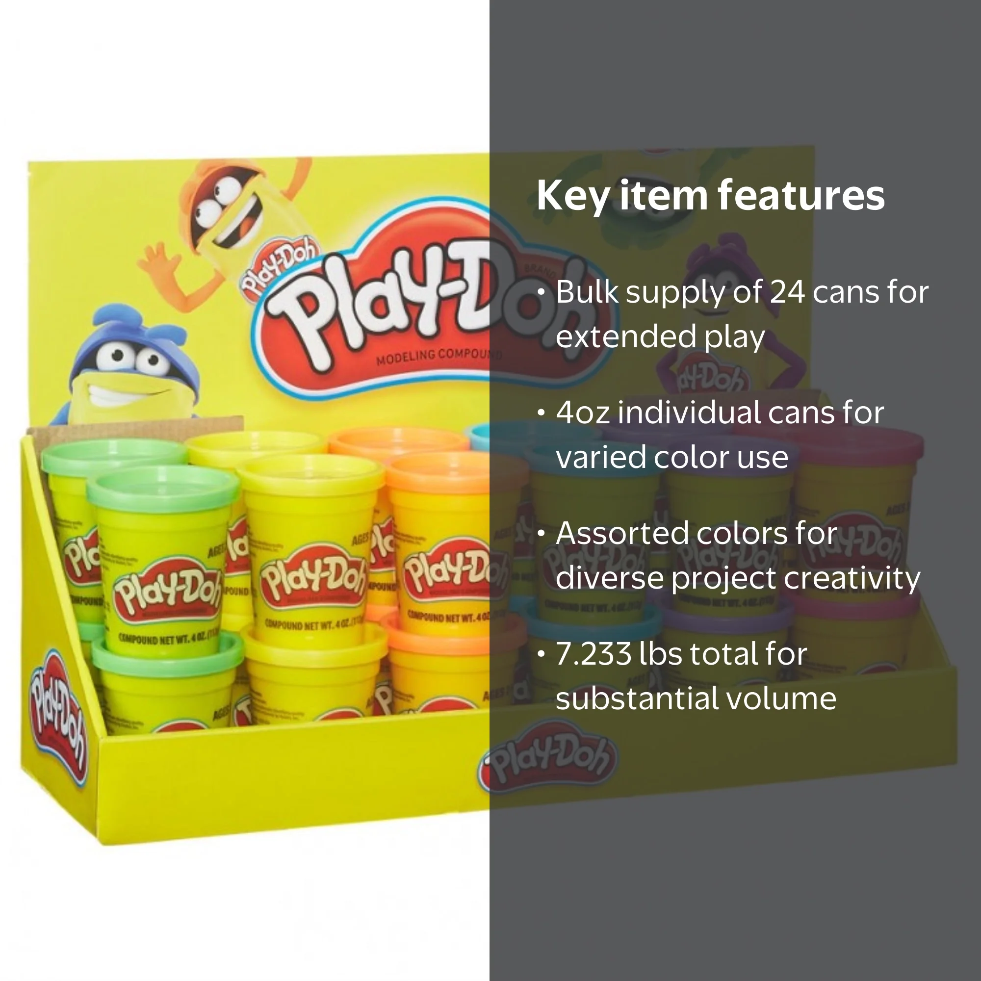 Hasbro Play-Doh Single Variety Package - Assorted 24ct Cans, 4oz