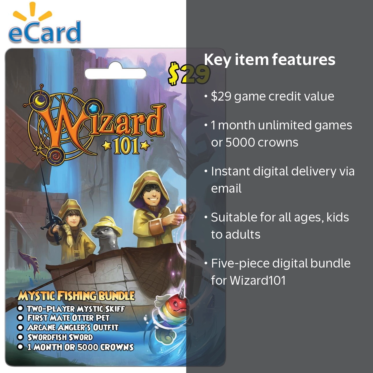 Walmart Mystic Fishing Bundle for Wizard101 Digital with Mount Pet