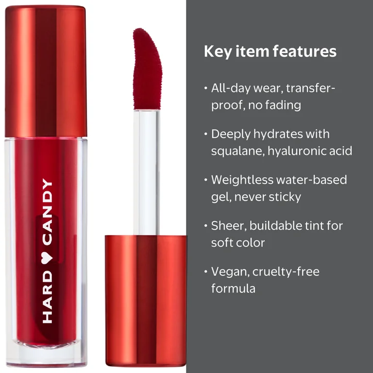 Hard Candy Pop Tint Lip & Cheek Stain, Sheer Buildable Water Tint