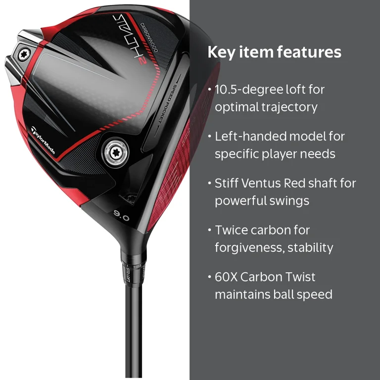 Taylor Made Stealth 2 Driver 10.5* (Ventus Red TR 5 Stiff, LEFT