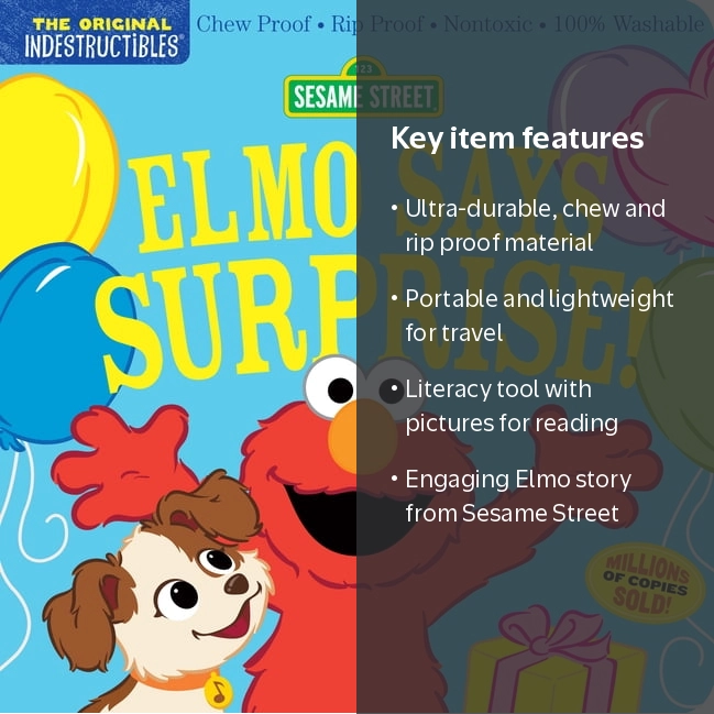 Sesame Street Indestructibles Elmo Says Surprise Book for Babies