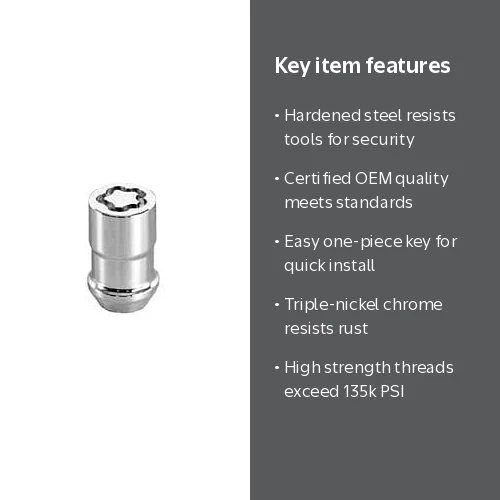 McGard, Wheel Locks, M12 x 1.5, Cone Seat Style, Dual Hex 19mm McGard, Wheel Locks, M12 x 1.5, Cone Seat Style, Dual Hex 19mm