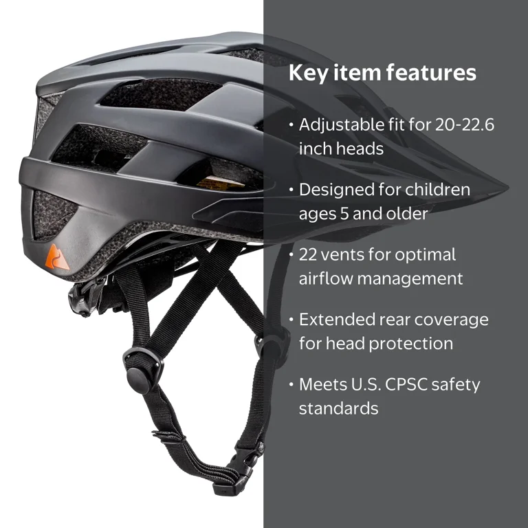 bike helmet for 22 inch head Kids Skateboard Age 5-8,Adjustable Knee Elbow Pads Wrist Guards Protective Gear Helmets Set Teens for Bicycle Cycling Skate Scooter Bicycle Helmet for Youth, M (20"-22" Head) Keep your little one safe on their very first ride (and every one to come) BOZTIY Bike Helmet Mountain Bike