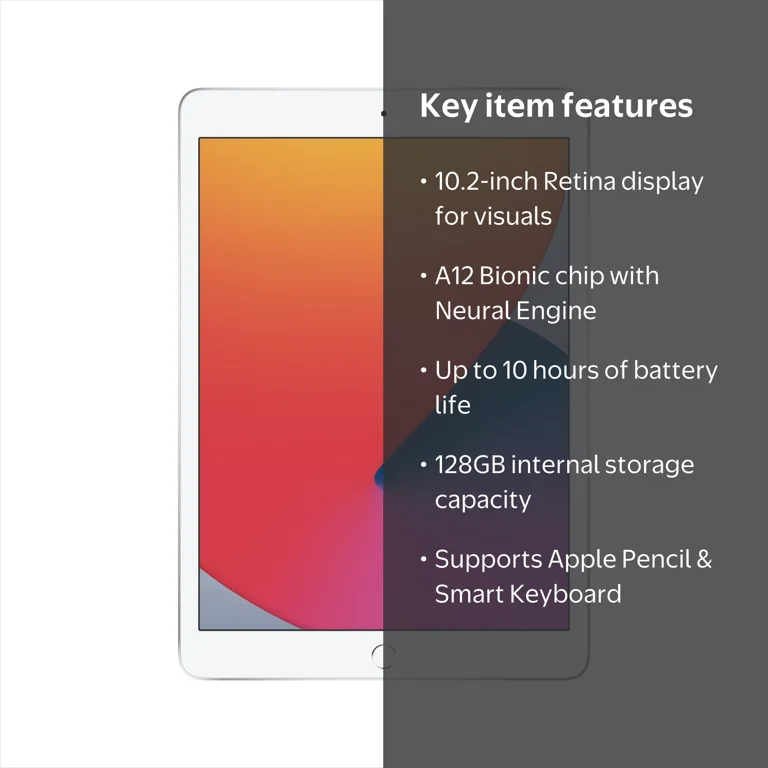 Apple 10.2-inch iPad (8th Gen) Wi-Fi 128GB - Silver - Walmart.com
