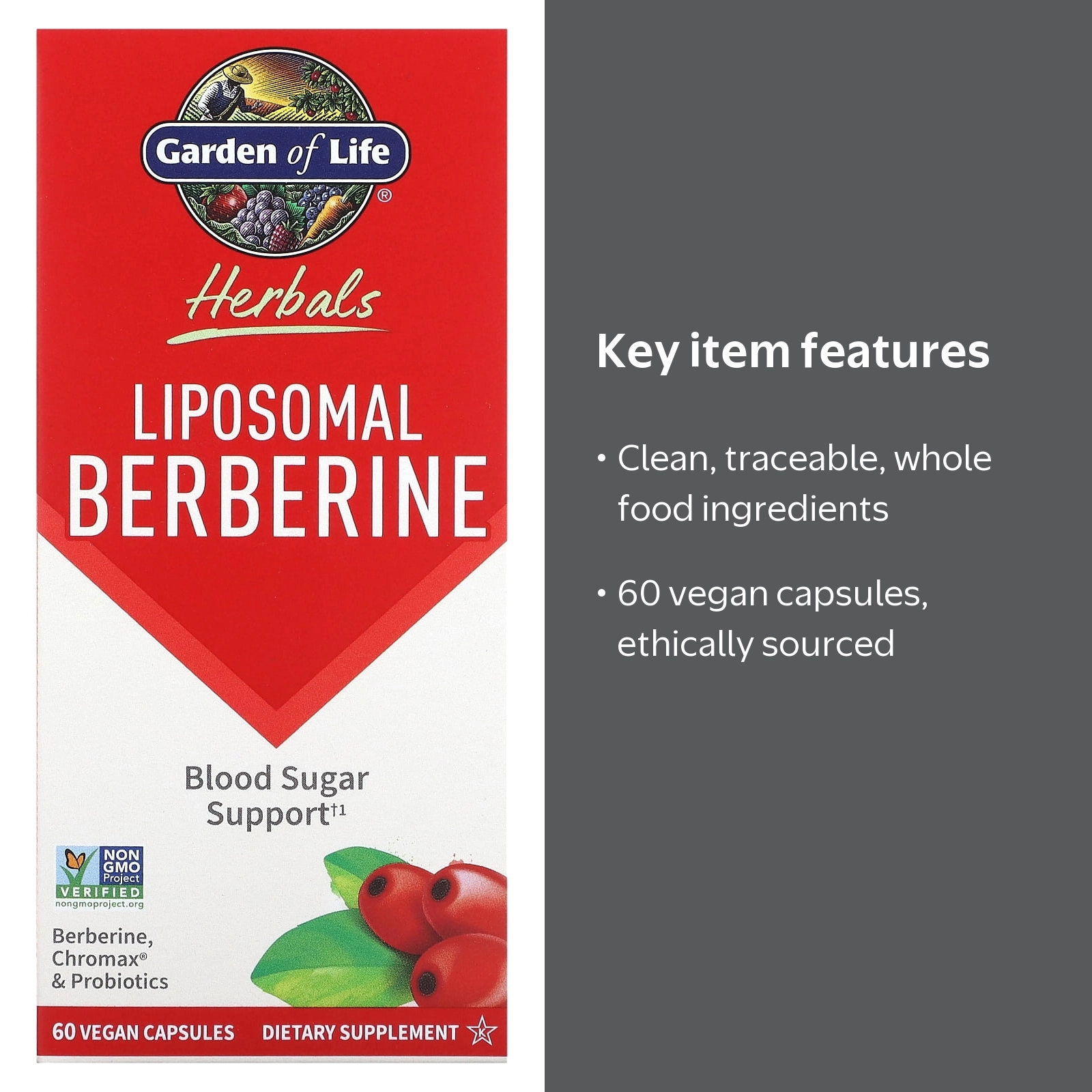 Garden of Life Liposomal Berberine with Chromium Picolinate