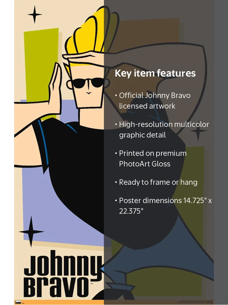 Johnny Bravo - Pose Wall Poster, 14.725