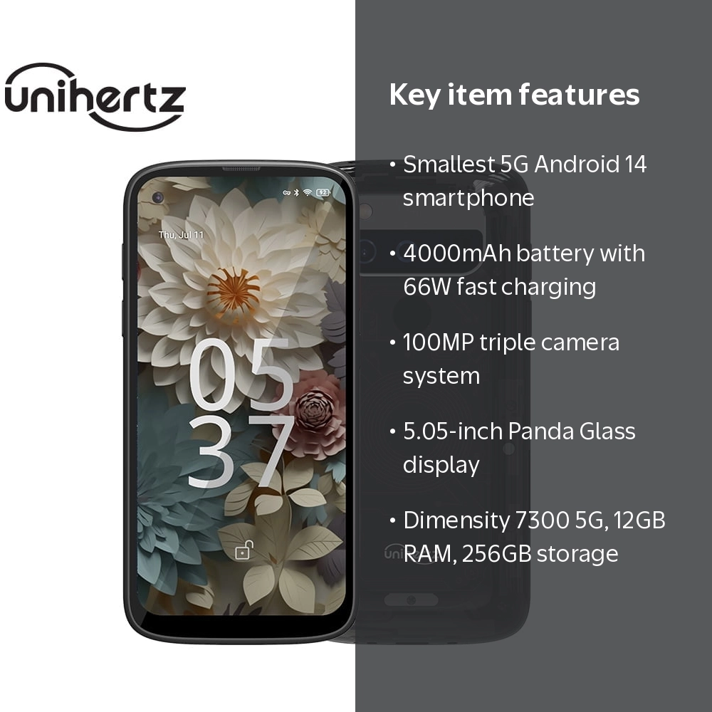 Unihertz Jelly Max, The Smallest 5G Android 14 Postpaid Smartphone