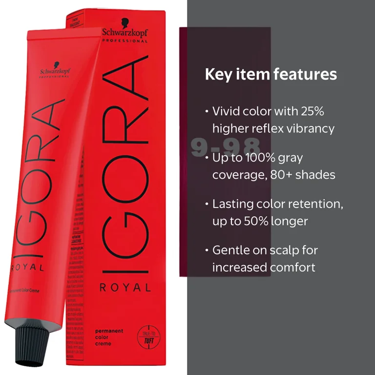 Schwarzkopf Igora Royal Permanent Hair Color Creme Dye 9-98 2.1 oz