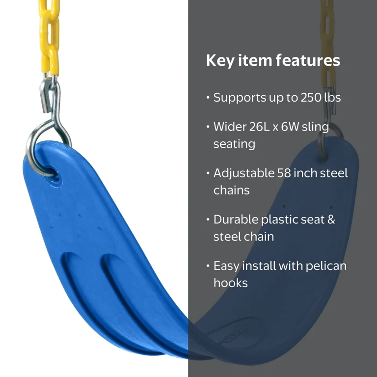 Swing-N-Slide, Heavy Duty Blue Swing Seat, 26 inch, 250 Pound
