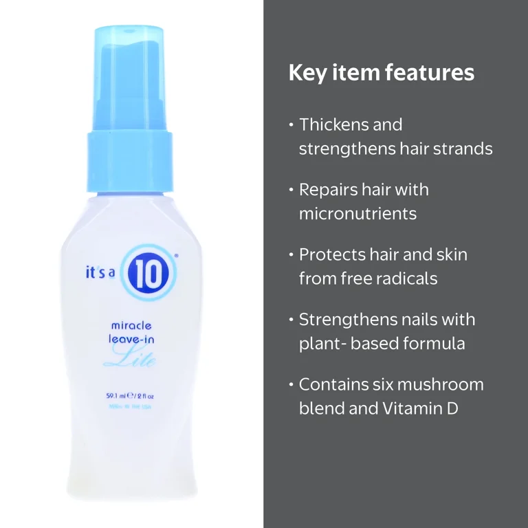 It's a 10 Miracle Volumizing Leave-In Lite 2 oz for Fine Hair