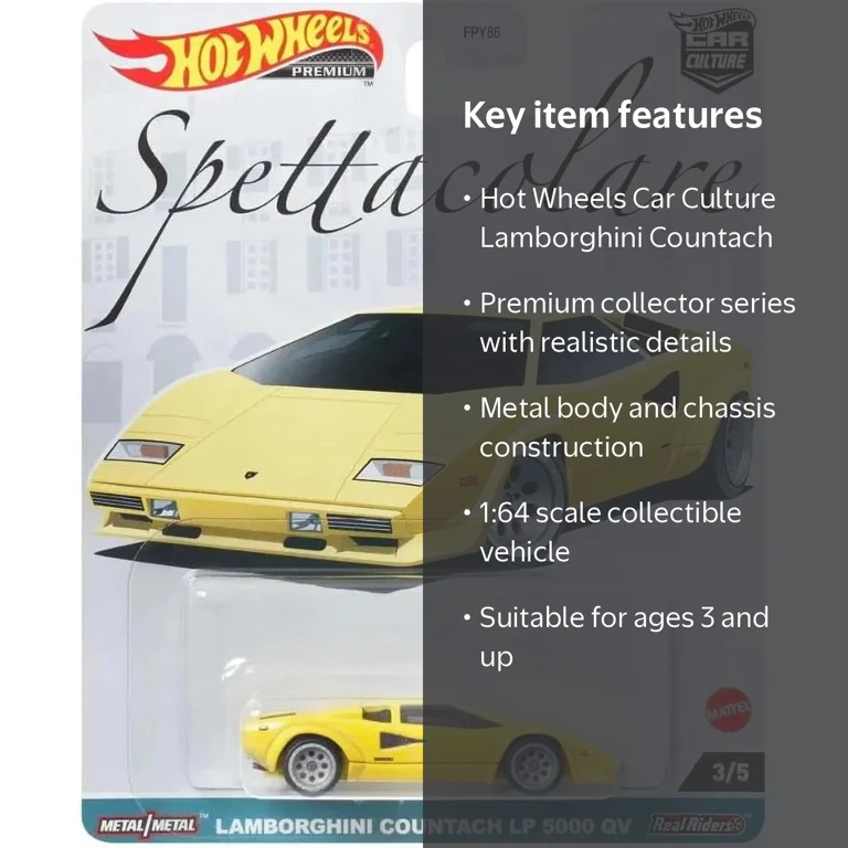 Hot Wheels, Premium Car Culture, Lamborghini Countach LP 5000 QV