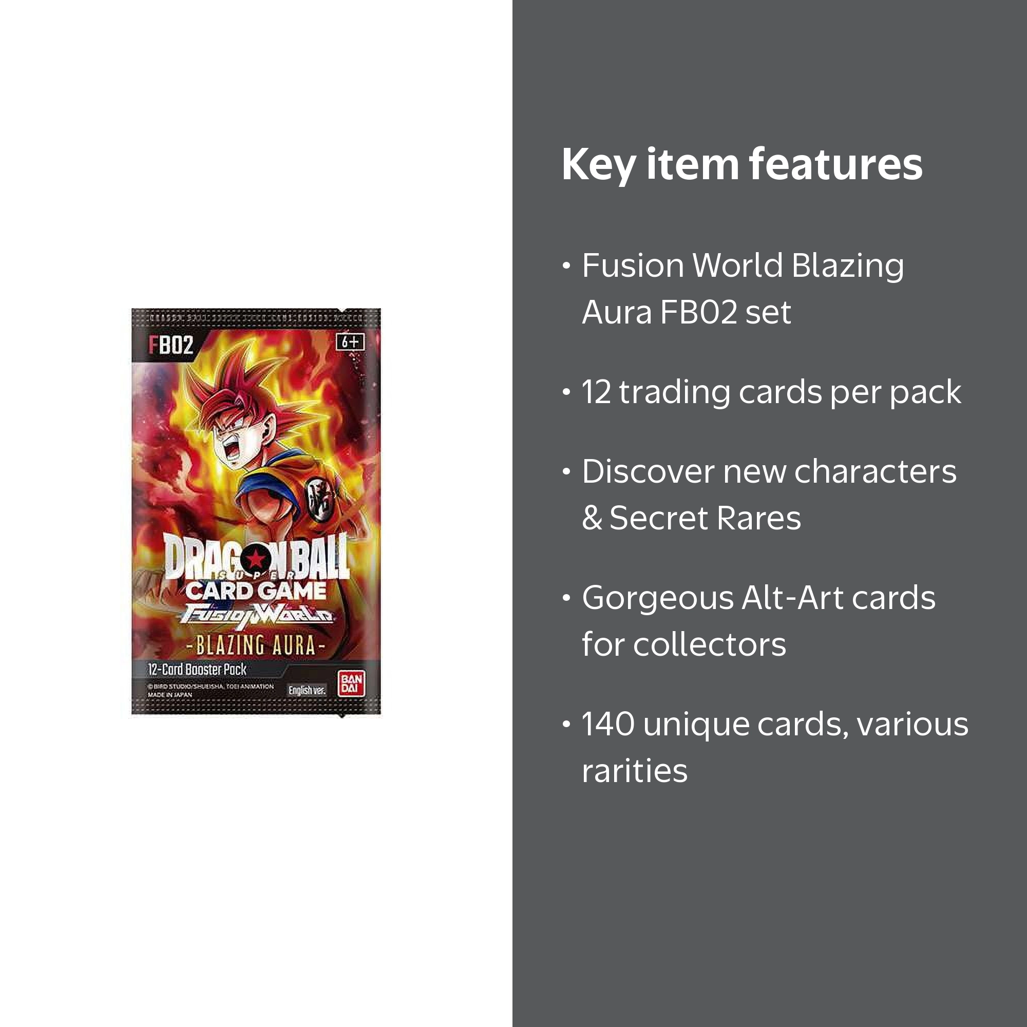 dragon ball super fusion world blazing aura booster box BANDAI TCGDragon Card Game FB02 Japanese : Toys & Games A Saiyan has no limits Dragon Ball Super TCG: Fusion