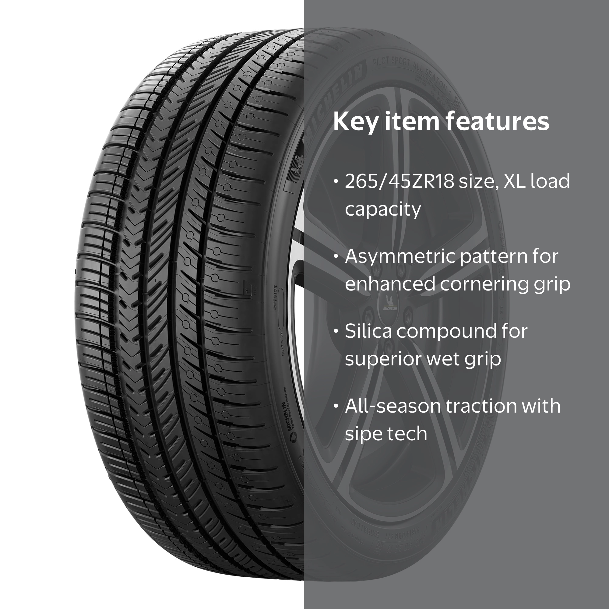 Michelin Pilot Sport All Season 4 All Season 265/45ZR18 104Y XL