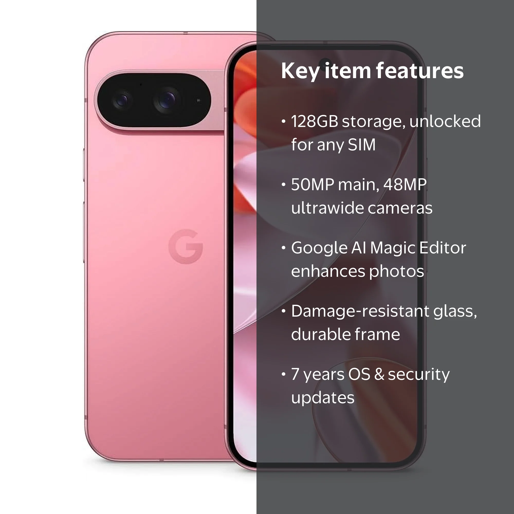 Google Pixel 9 128GB Factory Unlocked (Peony) - Walmart.com