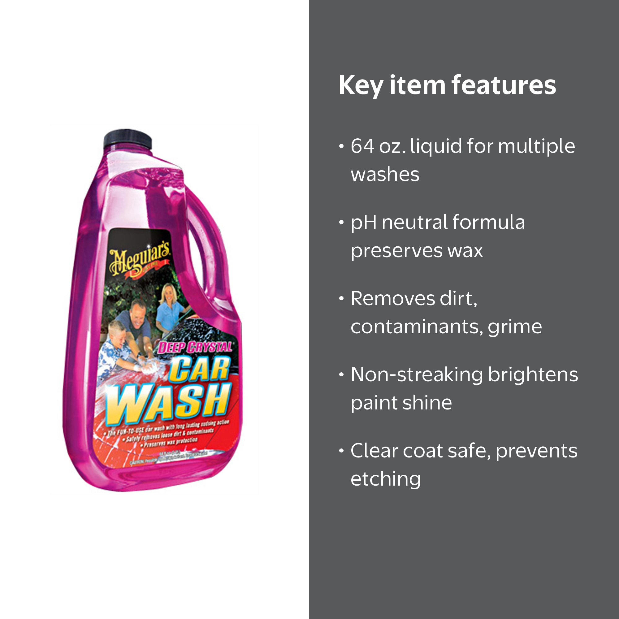 Meguiar's, Automotive Cleaner, 64 oz Deep Crystal, Waxes & Paint