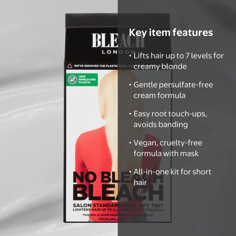 Bleach London No Bleach Semi-Permanent Hair Bleach Cream, 0.88 oz