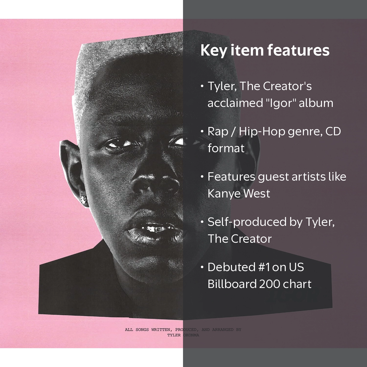 Tyler, the Creator - Igor, Rap/Hip-Hop Music Album, CD - Columbia