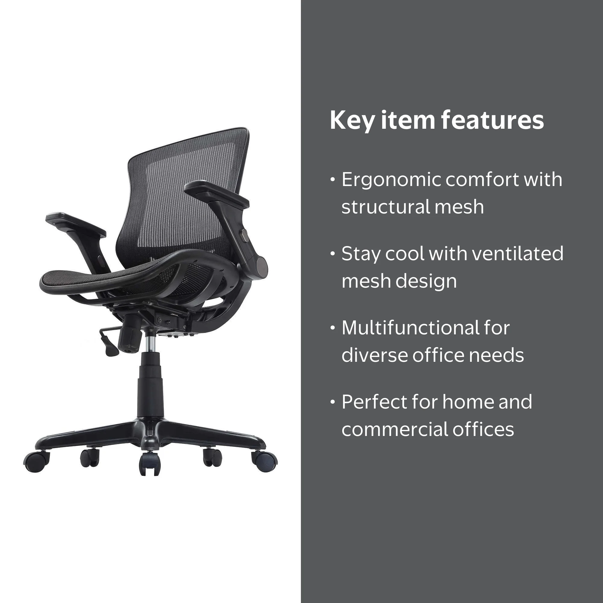 Bayside Furnishings Metrex IV Multifunctional Ergonomic Mesh Task