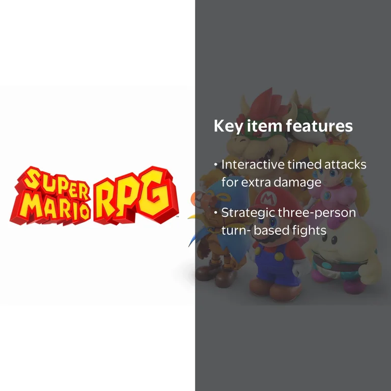 Free Shipping! Nintendo Super Mario RPG, Role-Playing Battle Game