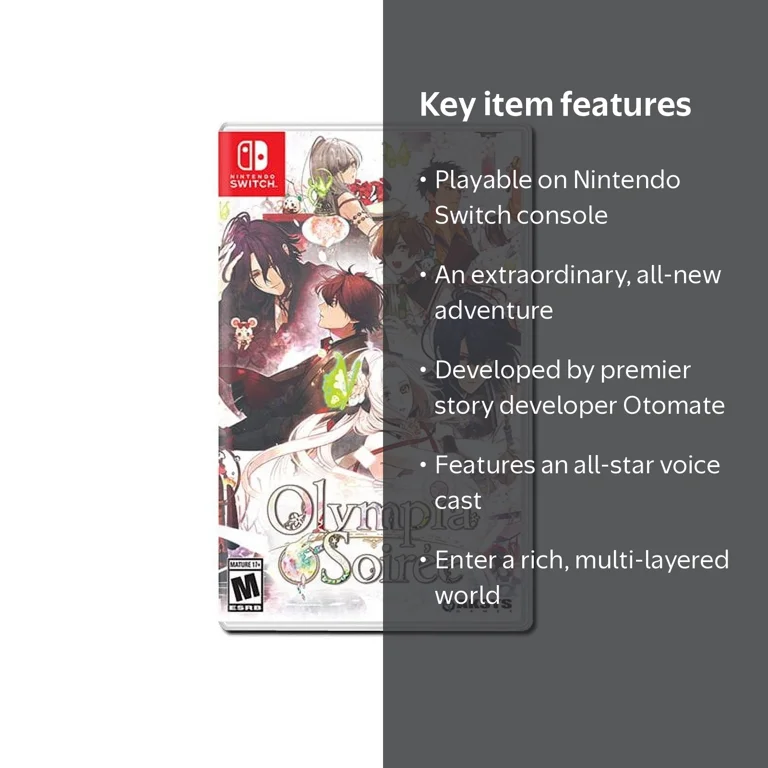 Aksys Nintendo Switch Game Olympia Soiree Adventure Characters