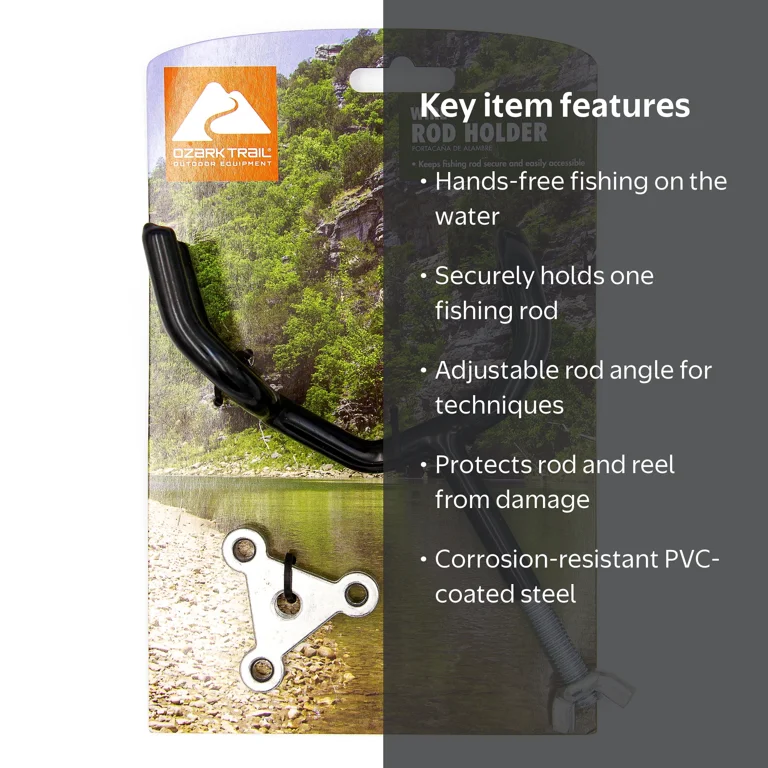 fishing rod holders for boats walmart M METERXITY 6 Pack Holder Boat, Plastic Boat Rod Bracket Support Tube Rack Wall/Side Mounted & Single Stand-Off with Screws, Apply to Kayak Fishing Box, Black : Sports Keep your rods and reels safe by storing them in the Ozark Trail Marine Fishing Rod Storage Holder Fishing Rod Holders