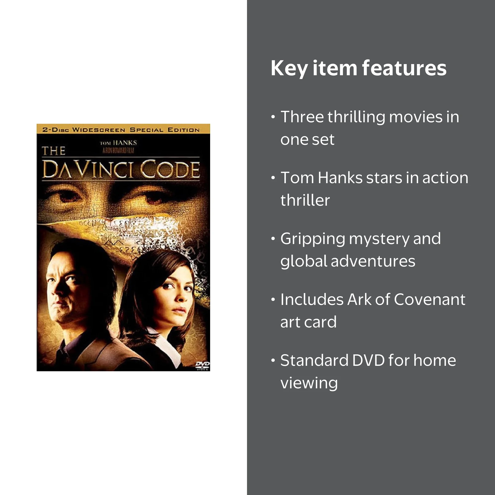 The DaVinci Code Trilogy Action Movie (DVD) Set - Walmart.com