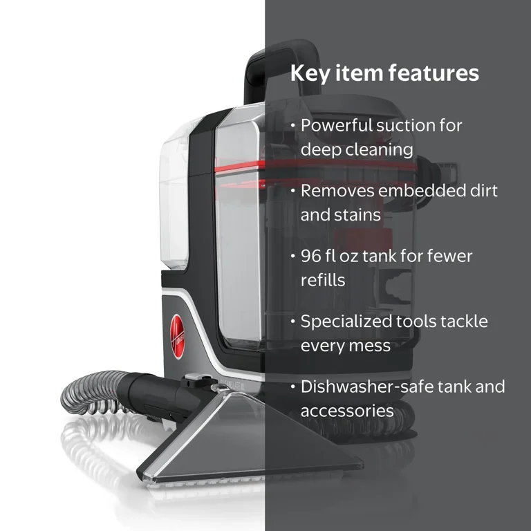 Hoover CleanSlate XL Portable Spot Cleaner for Carpet, Rugs, and
