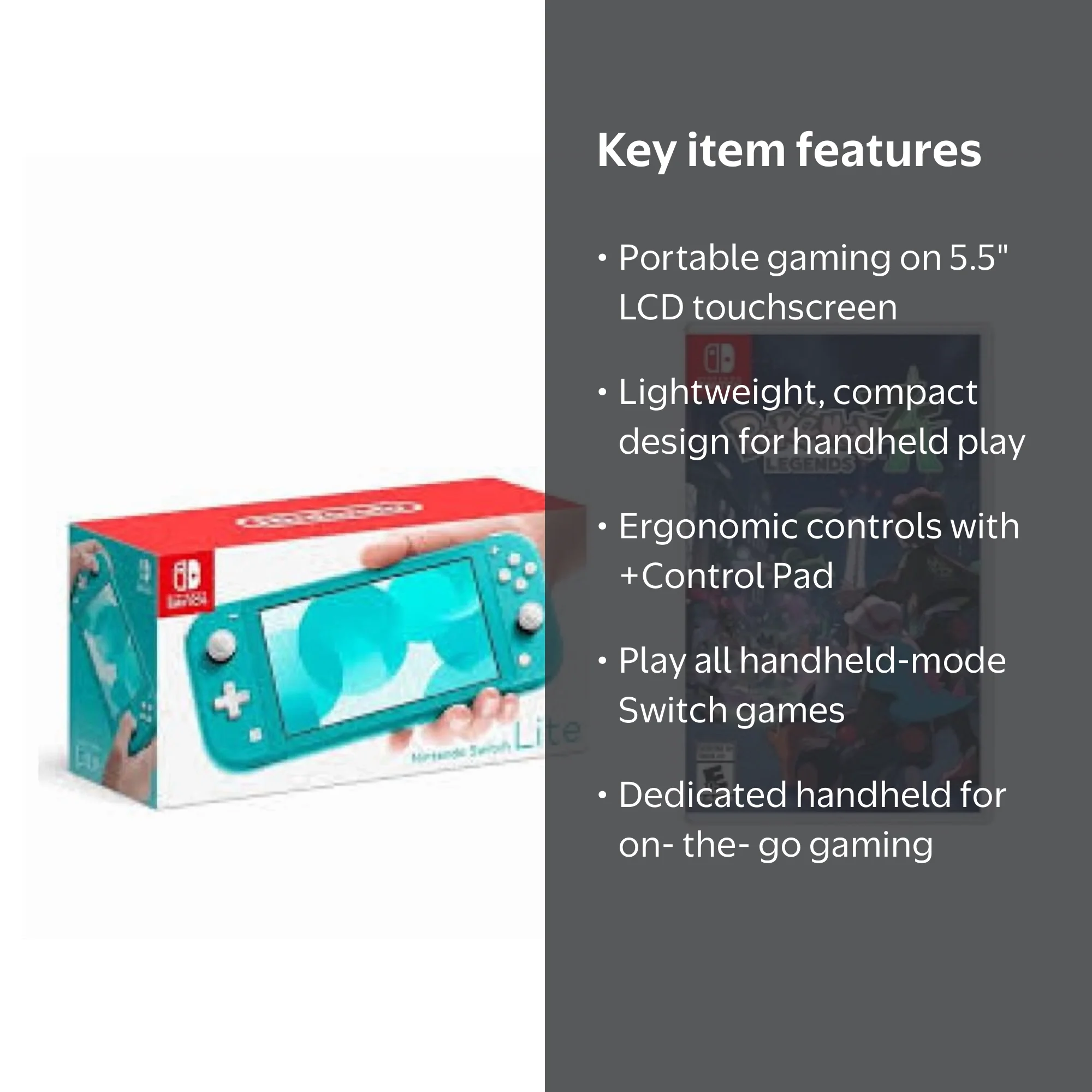 Nintendo Switch Lite Turquoise and Pok√©mon Legends Z-A bundle