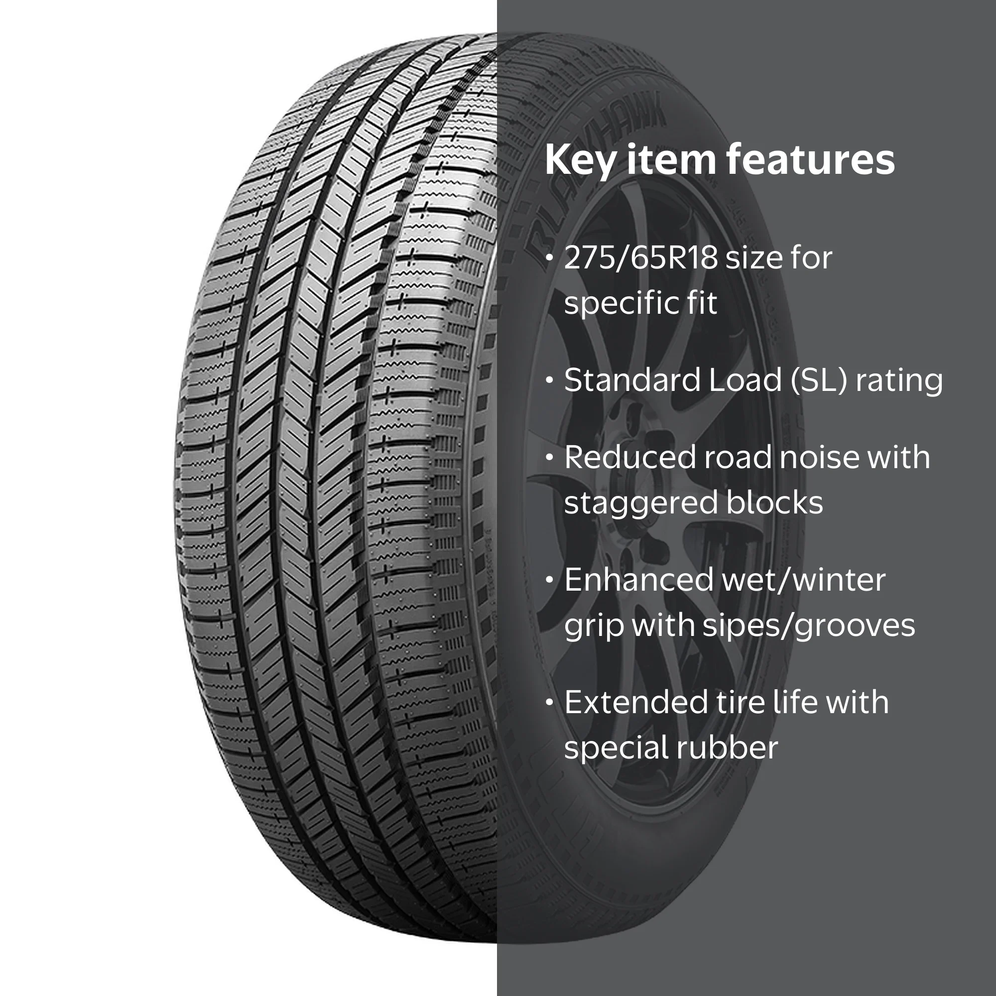BlackHawk Hiscend-H HT01 275/65R18 116T Light Truck Tire, All
