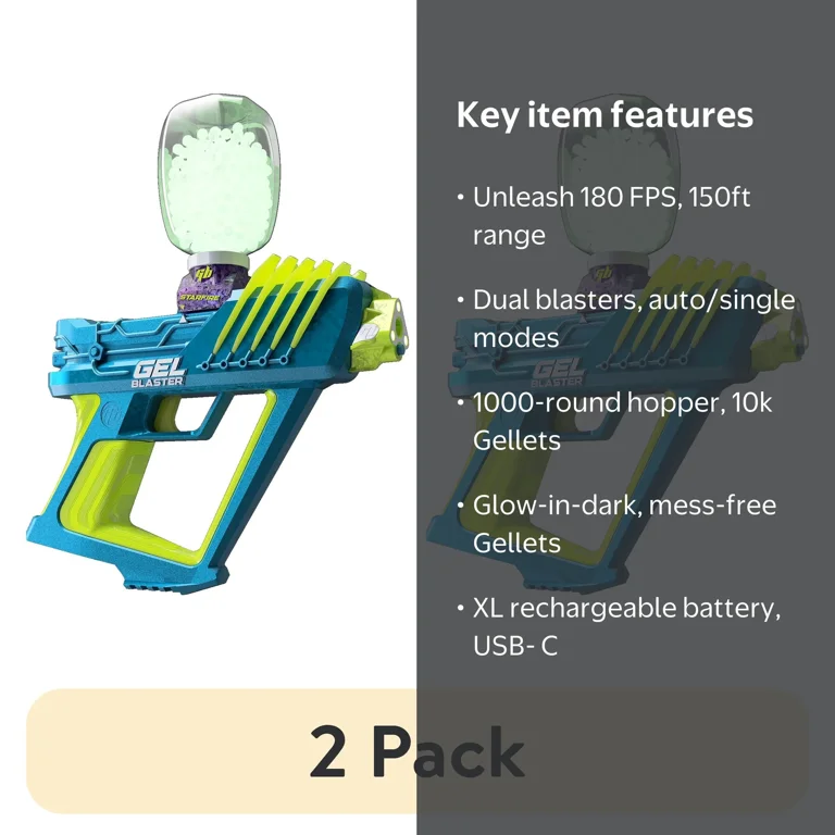 Gel Blaster Surge 2 Flash 2 Pack - Glow-in-the-Dark Starfire