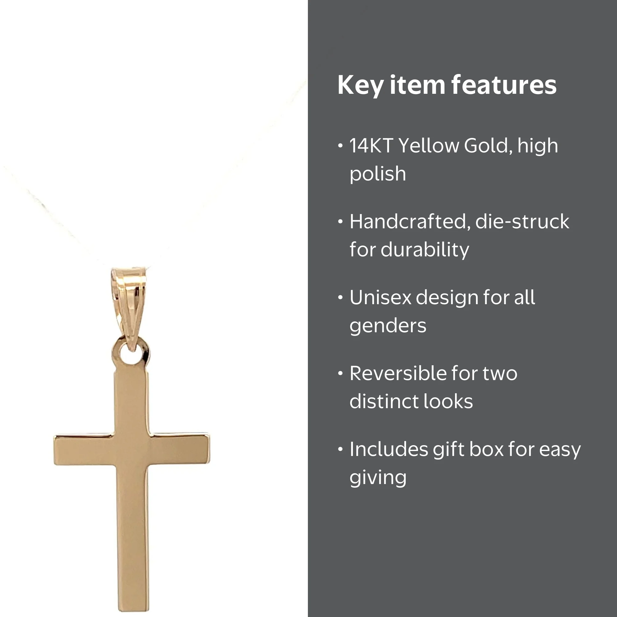 Brilliance Fine Jewelry 14 KT Yellow Gold High Polished Unisex
